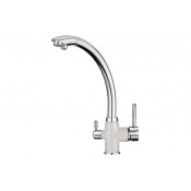 Смеситель для кухни Granula 3167wh с подключением фильтра хром/арктик