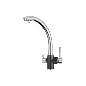 Смеситель для кухни Granula 3167sv с подключением фильтра хром/шварц