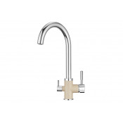 Смеситель для кухни Granula 3168sa с подключением фильтра хром/песок