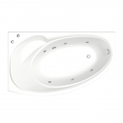 Акриловая ванна Bas Фэнтази ВГ00341 L с гидромассажем 150x88 белый
