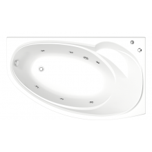 Акриловая ванна Bas Флорида ВГ00297 R 160x88 с гидромассажем белый