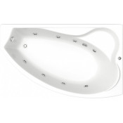 Акриловая ванна Bas Николь ВГ00180 R 170x102 с гидромассажем белый