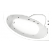 Акриловая ванна Bas Сагра ВГ00213 R 160x100 с гидромассажем белый