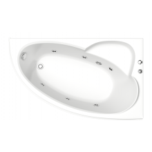 Акриловая ванна Bas Сагра ВГ00213 R 160x100 с гидромассажем белый