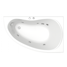 Акриловая ванна Bas Алегра ВГ00002 L 150x90 с гидромассажем белый