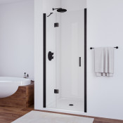 Душевая дверь в нишу Vegas AFP 100 02М 01 L черный матовый/прозрачное