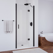 Душевая дверь в нишу Vegas AFP 110 02М 01 R черный матовый/прозрачное