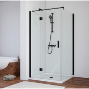 Душевой уголок Vegas Glass AFP-Fis 90 02М 01 L черный матовый/прозрачное