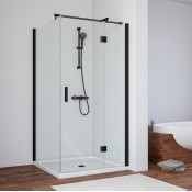 Душевой уголок Vegas Glass AFP-Fis 120*80 02М 01 R черный матовый/прозрачное