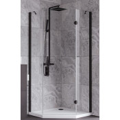 Душевой уголок Vegas AFA-Pen 90 02М 01 R черный матовый/прозрачное