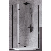 Душевой уголок Vegas AFA-Pen 100 02М 01 L черный матовый/прозрачное