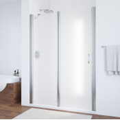 Душевая дверь в нишу Vegas Glass EP-F-1 100 08 10 L глянцевый хром/сатин