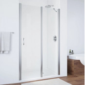 Душевая дверь в нишу Vegas Glass EP-F-1 100 08 01 R глянцевый хром/прозрачное