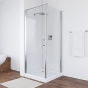 Душевой уголок Vegas EP-Fis 90 08 01 L глянцевый хром/прозрачное