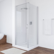 Душевой уголок Vegas EP-Fis 90 07 01 L матовый хром/прозрачное