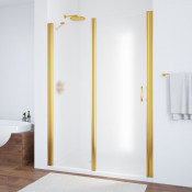 Душевая дверь в нишу Vegas Glass EP-F-1 105 09 10 L глянцевое золото/сатин