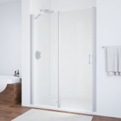 Душевая дверь в нишу Vegas EP-F-1 155 07 01 L матовый хром/прозрачное