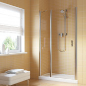 Душевая дверь в нишу Vegas Glass EP-F-1 LUX 130 08 01 L хром/прозрачное