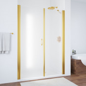 Душевая дверь в нишу Vegas EP-F-2 105 09 10 L золото глянцевое/сатин