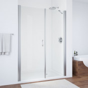 Душевая дверь в нишу Vegas EP-F-2 115 08 01 L глянцевый хром/прозрачное