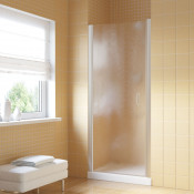 Душевая дверь в нишу Vegas EP LUX 90 07 02 L матовый хром/шиншилла