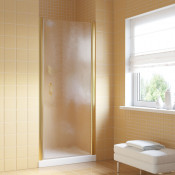 Душевая дверь в нишу Vegas EP LUX 90 09 02 R золото глянцевое/шиншилла