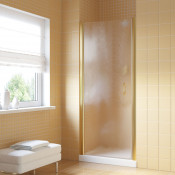 Душевая дверь в нишу Vegas EP LUX 95 09 02 L золото глянцевое/шиншилла