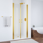 Душевая дверь в нишу Vegas Е2Р 75 09 01 золото глянцевое/прозрачное