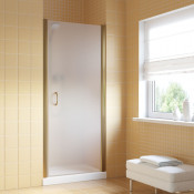 Дверь в душевой проем Vegas EP LUX 80 05 10 R бронза/сатин