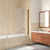 Шторка для ванной Vegas EV LUX 75 05 10 R бронза/сатин