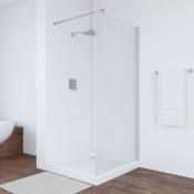 Душевая перегородка Vegas Glass EAF 76 07 10 матовый хром/сатин