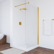 Душевая перегородка Vegas EAF 116 09 10 глянцевое золото/сатин