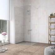 Душевая перегородка Vegas EAF Lux 76 01 01 белый/прозрачное