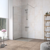 Душевая перегородка Vegas EAF Lux 106 08 01 глянцевый хром/прозрачное