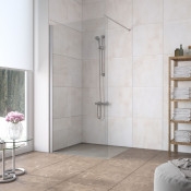 Душевая перегородка Vegas EAF Lux 106 07 01 матовый хром/прозрачное