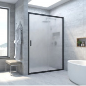 Душевая дверь в нишу Vegas ZP NOVO 100 02М 10 черный матовый/сатин