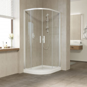 Душевой уголок Vegas Glass ZS-F 90*80 01 01 белый/прозрачное