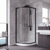 Душевой уголок Vegas Glass ZS NOVO 120 02М 01 матовый черный/прозрачное