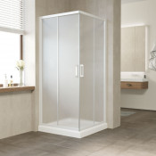 Душевой уголок Vegas Glass ZA NOVO 100 01 10 белый/сатин