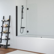 Шторка для ванной Vegas E2V 120 02М 01 L черный матовый/прозрачное