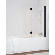 Шторка для ванной Vegas E2V 120 02М 02 R черный матовый/шиншилла