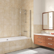 Шторка для ванной Vegas E2V LUX 120 08 01 R глянцевый хром/прозрачное