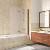 Шторка для ванной Vegas E2V LUX 120 05 10 R бронза/сатин