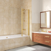 Шторка на ванную Vegas E2V LUX ST 115 09 01 R золото/прозрачное