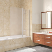 Шторка на ванную Vegas E2V LUX ST 125 08 10 R глянцевый хром/сатин