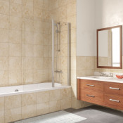 Шторка на ванную Vegas E2V LUX ST 125 08 01 R глянцевый хром/прозрачное