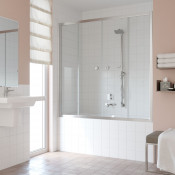 Шторка на ванную Vegas Z2V 160 08 01 глянцевый хром/прозрачное