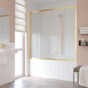 Шторка на ванную Vegas Z2V 170 09 10 глянцевое золото/сатин