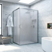 Душевой уголок Vegas Glass ZA NOVO 110 07 10 матовый хром/сатин