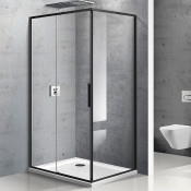 Душевой уголок Vincea Slim VSR-2SL8010CLB-L 100x80 левый черный матовый/прозрачное